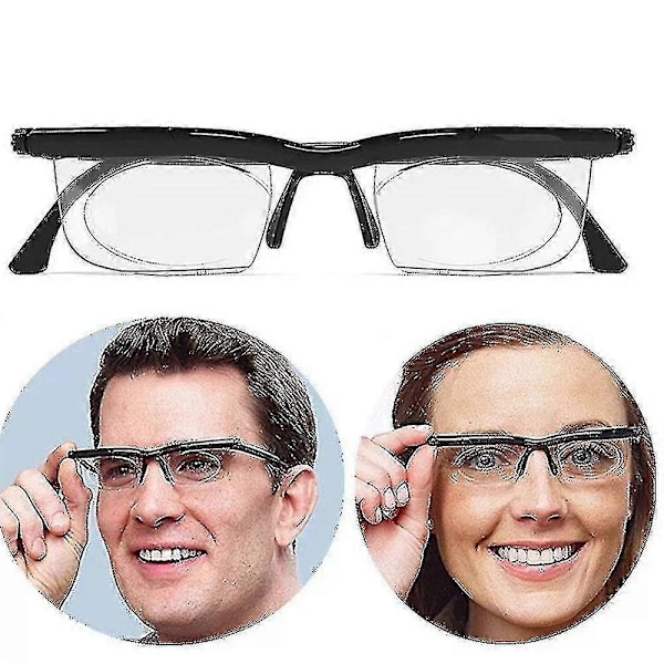 Justerbare Dial Briller, Klar Syn -6d Til +3d Justerbar Fokusafstand Læsebriller Variable Fokus Briller Til Seniorer -GSL