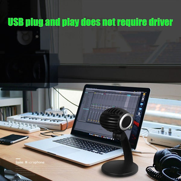 Kondensatormikrofon Spelmikrofon USB-skrivbordsmikrofon