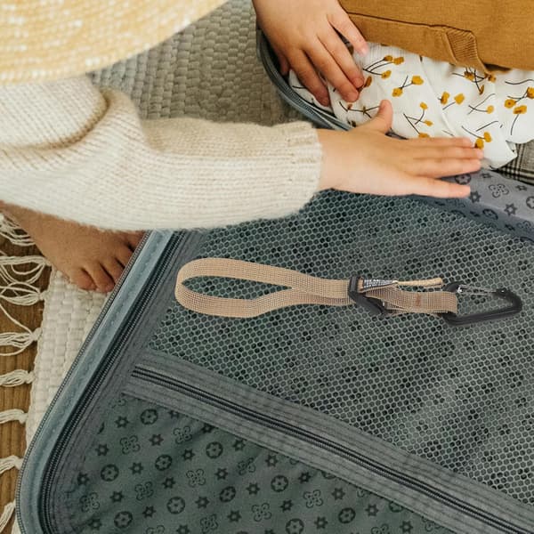 Justerbar elastisk bagagerem med extern spännekrok, khaki resväska fästbälte
