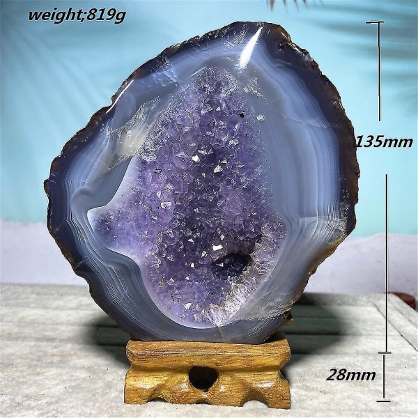 Amethyst Natursten Krystal Healing Geode Druzy Ædelstene