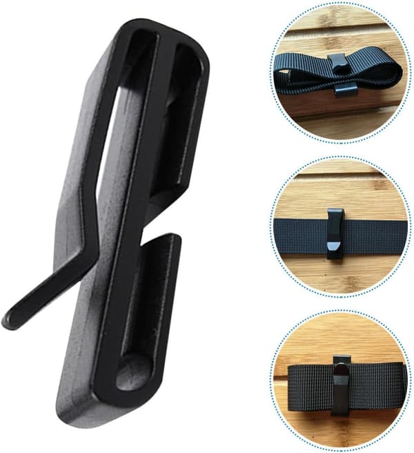 10 stk. utendørs webbing-endeklips 48 mm store plastbelteklips hurtigspenne