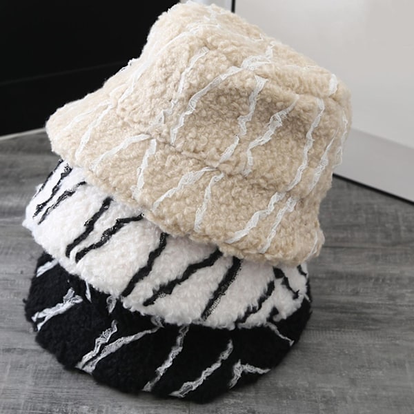 Mode Niche Stribet Bassinet Hat Tyk Fisker Kasket Vild Til Gadefotografering Khaki