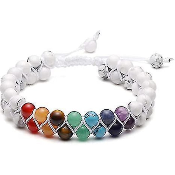 Bead Chakra Bracelet 7 Chakra Healing Crystal Bracelet Yoga Stone Bead Bracelet Meditation Relaxation Anxiety Bracelet