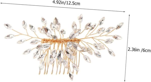 Rhinestone Hårkam Bryllup Hårklemme til Kvinder Tilbehør Brud Brudepige