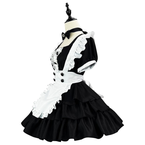 Dame Anime Fransk Lolita Fransk Forklæde Fancy Kostume XXL