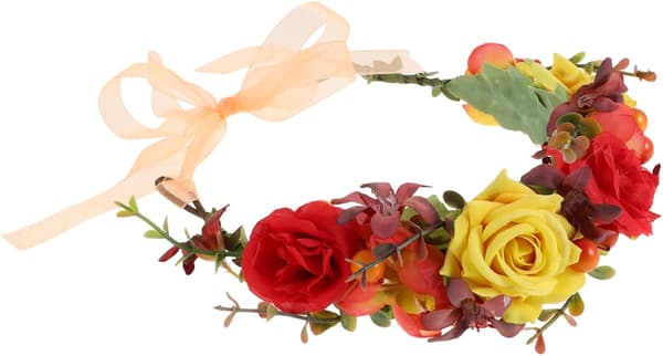 Rose Hodeplagg Brudehårkrans Blomsterhårbånd for Brudefest Hårbånd