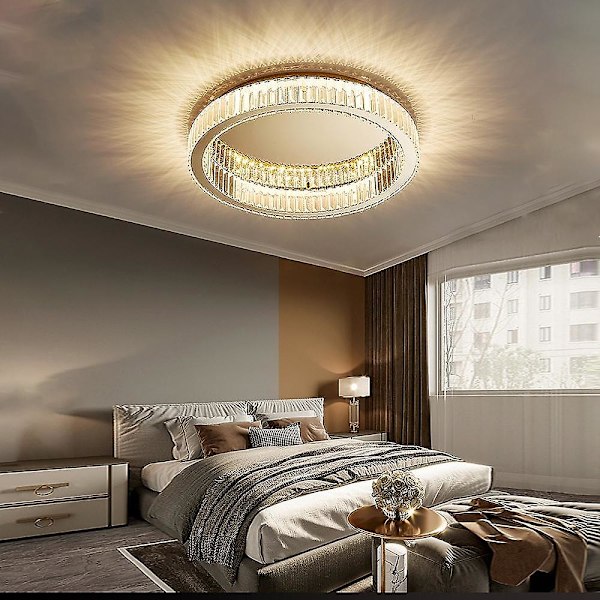50cm Rund Loftlampe Led Lysekrone Rustfrit Stål
