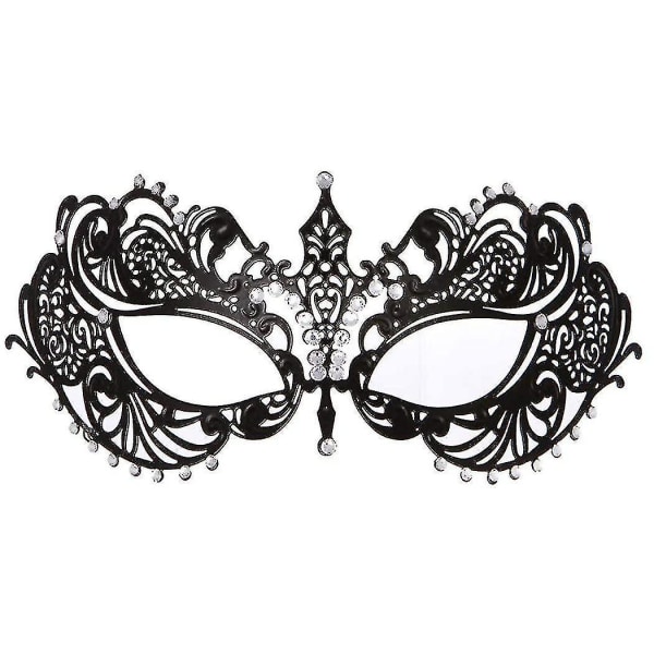 Masquerade Mask Women Metal Rhinestone Venetian Prom Ball