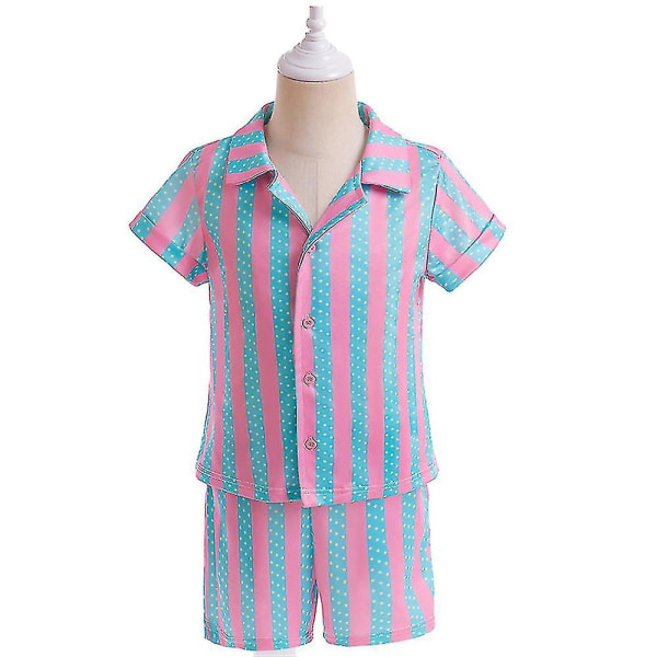 Børne Drenge Ken Kostume Strand Casual Outfits Stribede Skjorter Shorts Bukser Sæt Fancy Up 3-4 Years