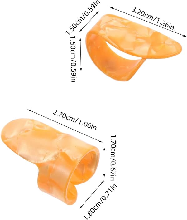 10 st gitarrfingerplektrum platta tumplektrum celluloid PE-material bekväm passform ergonomisk design