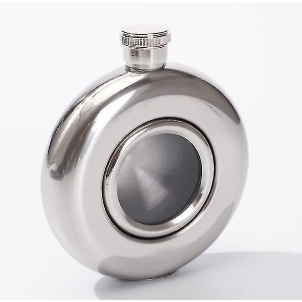 1pcs 5oz Hip Flask 150ml Whisky Pocket Pp Window Bottle 304 Stainless Steel Premium Sn|hip Flasks