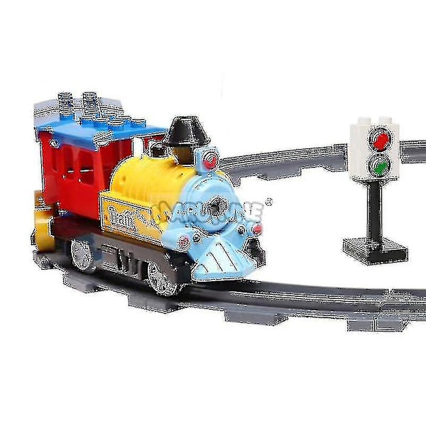 Batteridriven Duplo-tågbyggstenar Utbildningsspel Ty-yuhao Yellow