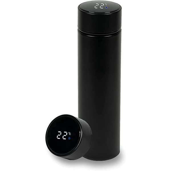 Isoleret vandflaske med LED-temperaturdisplay i realtid, 500 ml Smart Vacuum Cup (pink)