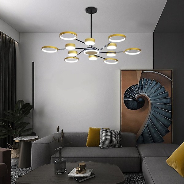 120 cm LED-kattokruunu himmennettävä 3 värillä, geometrinen riippuvalaisin