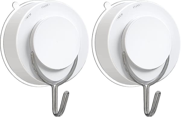 Sugkoppar, 2-pack Vridbara Avtagbara Tunga Vakuumsugkoppar