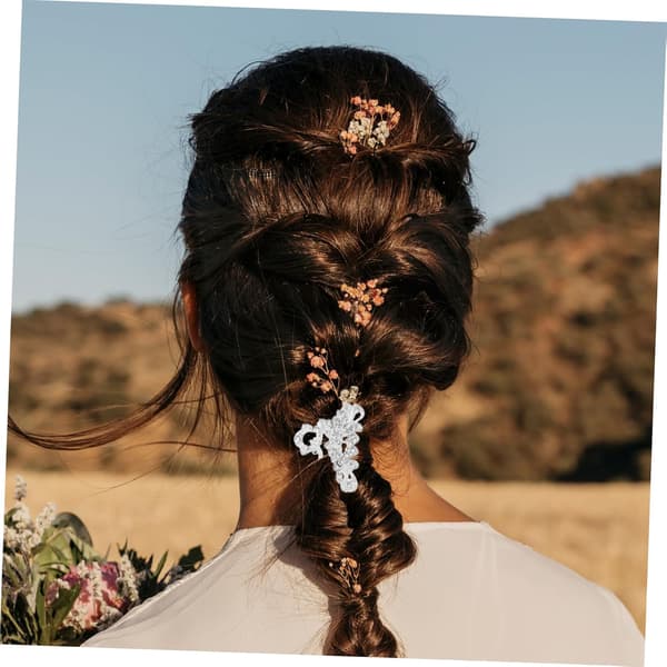 Glitrende Rhinestone Hårklemme: Mini Glitter Hårklemme - Elegante Blomsterformede Tilbehør