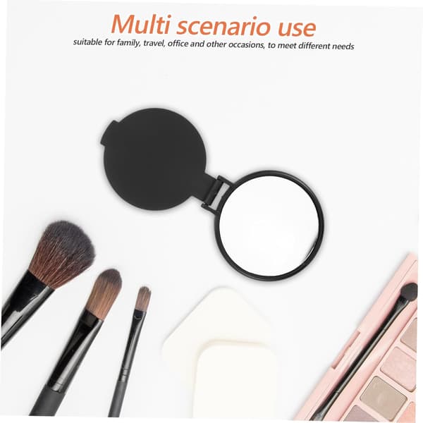 20 stk. Mini foldbare kompakte spejle Sorte små runde makeupspejle