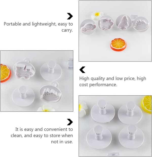 2 uppsättningar plastkakformar DIY bakformar chokladfjäderformar