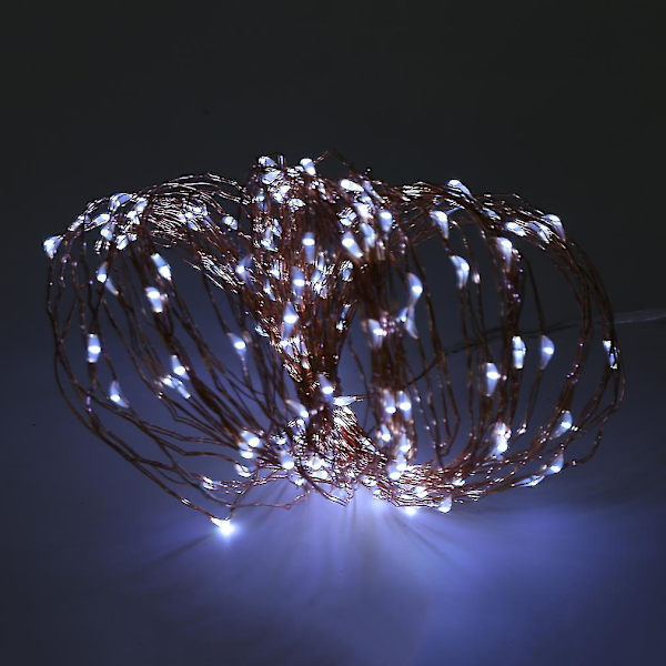 Solcellsdriven Varmt Vit 15m 150led Koppartråd Fairy Light