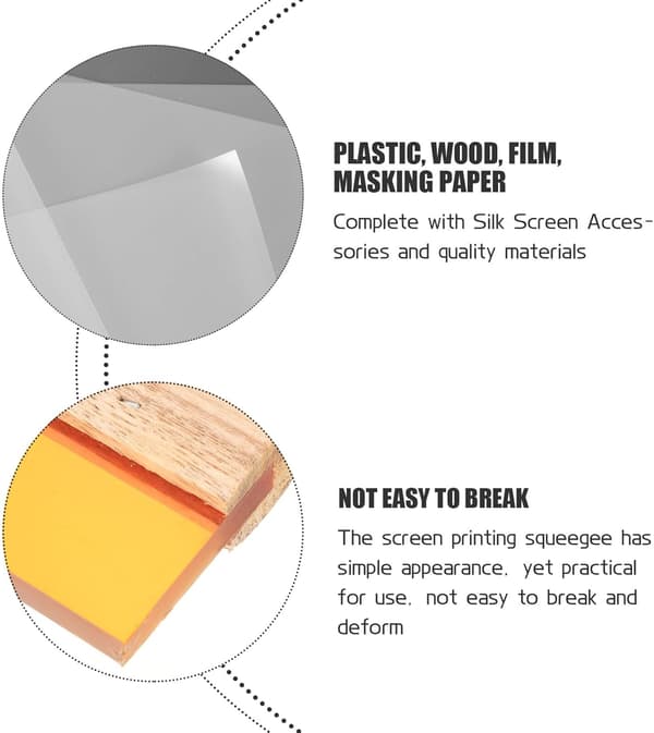 5 st. screentrycksskrapsats för DIY träbläckskrapa