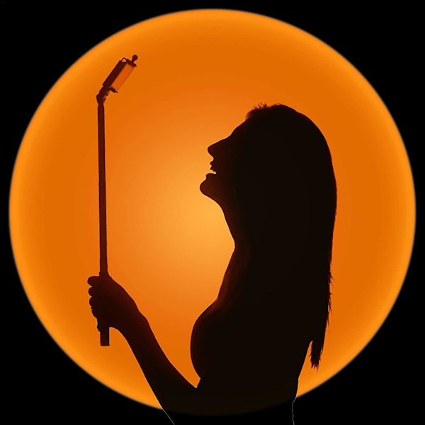 Solnedgang Lampe - Solnedgangsprosjektorlampe 3 Farger I 1 | Solcellelampe Med Usb | Romantisk Visuell Led Sol Ni