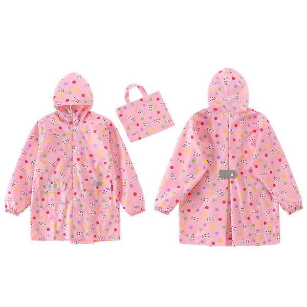 Barne Regnklær, 3D Tegneserie Barn Småbarn Regnjakke Poncho For Jente Gutt (Gult Brød) Pink Rabbit S