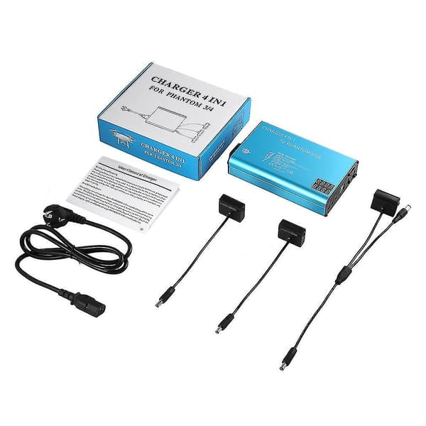 4-i-1 Batterilader for DJI Phantom 3/SE & Kontroller
