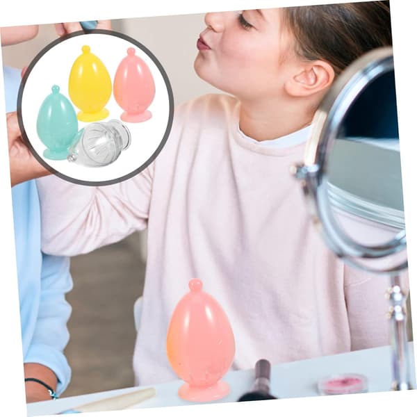 4 stk. Beauty Egg Opbevaringsboks Makeup Svampeboks Makeup Tilbehør Organizer