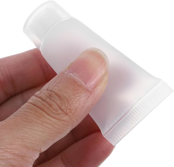 Påfyllningsbara reseklämflaskor och tomma handkrämsflaskor 100 st 5 ml mjuka plastbehållare för hudvård