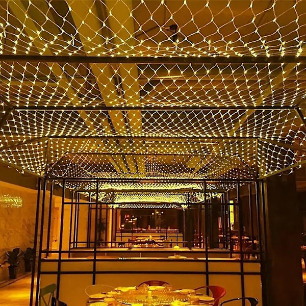 6x4m Verkkokoristevalot 880 LED:llä Kalastusverkko Lämmin Kylmä
