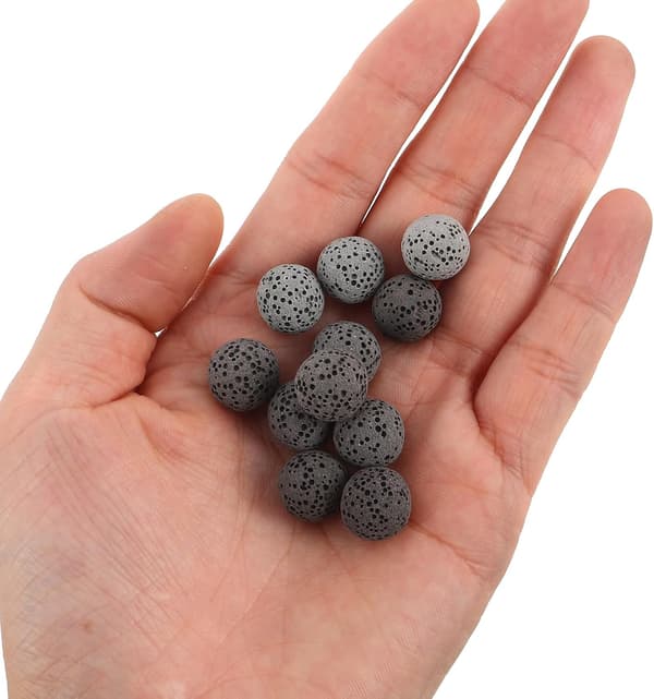 2set Naturlig vulkanisk sten diffusor runda aromaterapistenar eterisk olja doft lavastenar