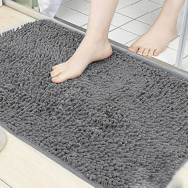 Pehmeä ja mukava kylpymatto, erittäin imukykyinen ja paksu, liukumaton Dark Gray