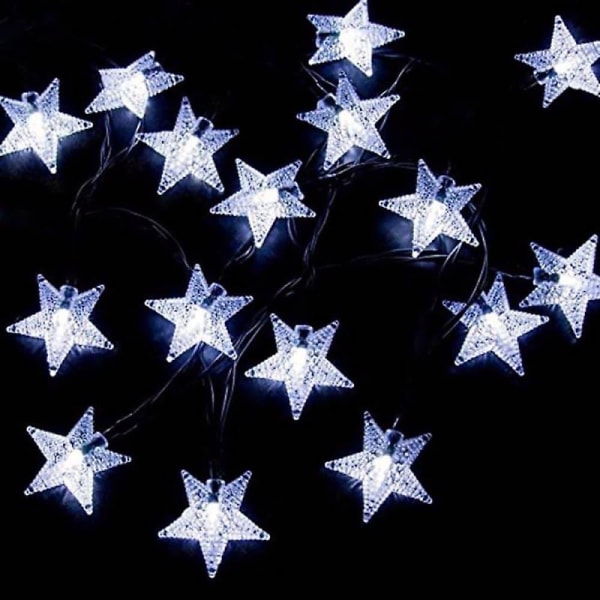 Ramadan Eid Lys Solar String Lys 6.5m 30leds Stjerne Snøfnugg