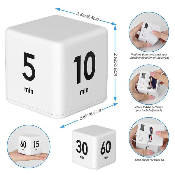 Digital Køkken Timer Med Store Tal, Cube Børne Timer Med LCD Display Høj Alarm Til Tid Mand