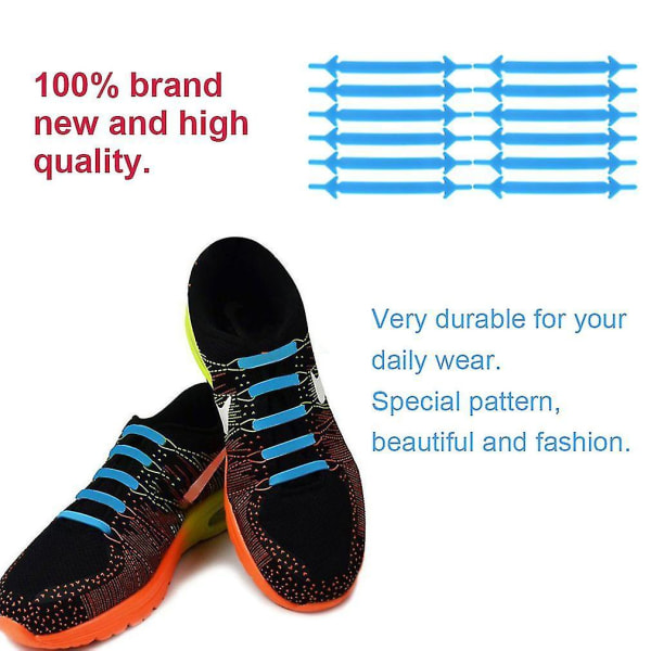 Innovativ Unisex Running No Tie Elastisk Silikone Shoe Lace