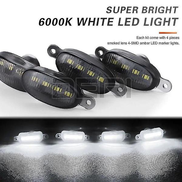 Forlygtegitter Grill LED Lys Røg Raptor Stil Hvid Bil Forlygtegitter LED Lys Til Ford F150 F250 F350 Til Toyota Tacoma