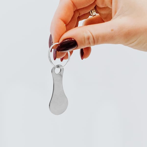 4 stk. Nøglering med mønt til indkøbsvogn i rustfrit stål, Trolley Token Quarter Holder Nøglering