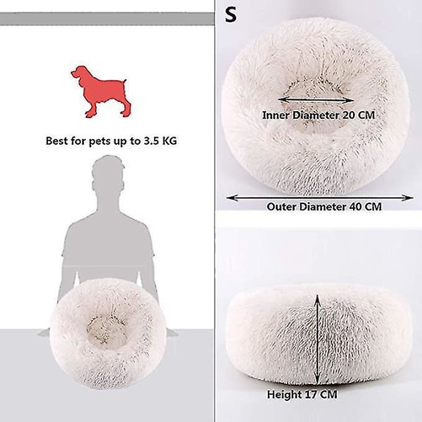 Ortopædisk Hundebed Donut Cuddler Rund Blød Vaskbar Pude