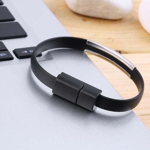 Pehmeä ranneke Micro USB 2.0 -kaapeli rannekoru lataus Androidille