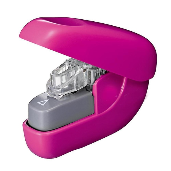 Plus Paper Clinch Kompakt Häftapparat Utan Häftklamrar Pink