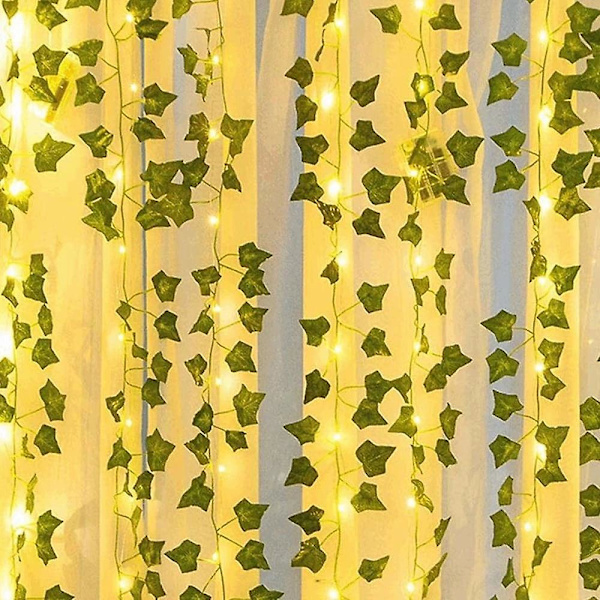 12 kpl Led-valoketju 2,3 m 3x3 m Led-lehtiseppele Hääjuhlaan