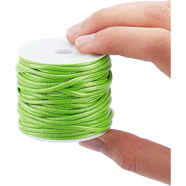 12 Farger 10m/rull Vokset Tråd, 2mm Polyester Snøre Vevd Tau For Armbånd