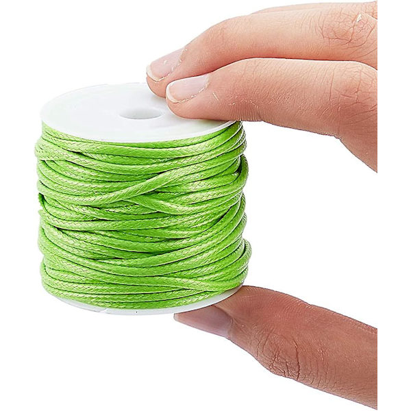 12 Färger 10m/rulle Vaxad Tråd, 2mm Polyester Snöre Vävt Rep för Armband