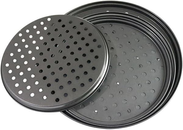 Non-Stick Pizza Bakform Kakform Kolstål Rund Form