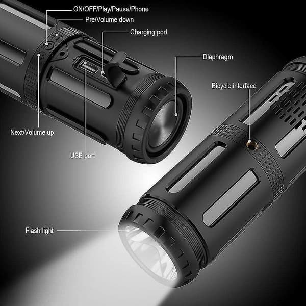 Bluetooth-kaiutin LED-valoilla, pitkä soittoaika