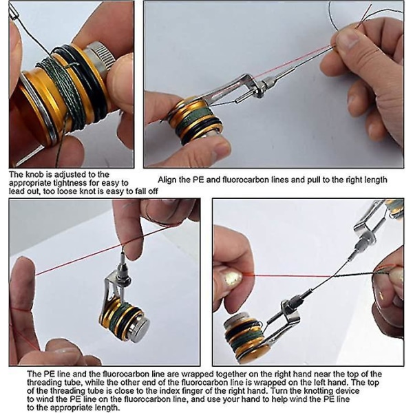 Knude Kit, Fiskesnor Knudenøgle, Letvægts Til Line Winder Assist Fiskeri Tilbehør