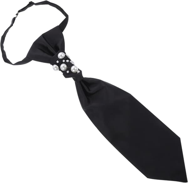 Herre Bryllupsslips Svart Formell Slips Delikat Imitasjon Perle Polyester Garn Komfortabelt Tilbehør til Herredress