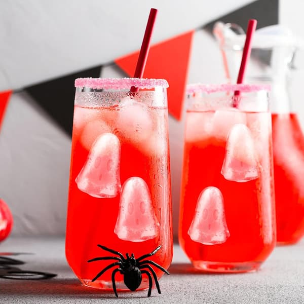 4 stk. spøgelses silikoneforme, Halloween terningforme til chokoladefondant slik, chokolade, farveblyant