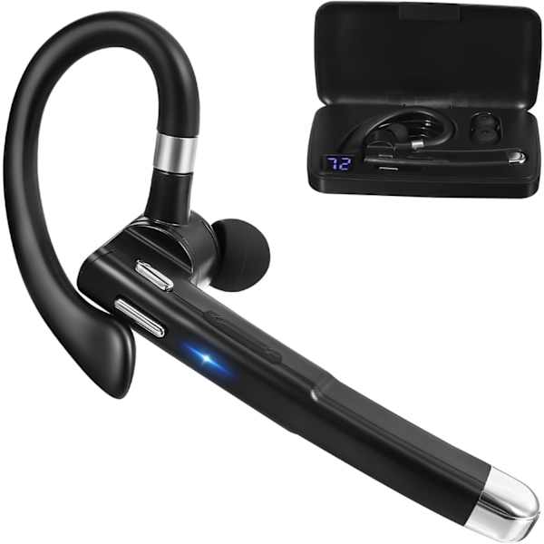 Professionel Headset Enkelt-øre Trådløse Ørepropper Støjreducerende Høretelefoner LED Display Boks