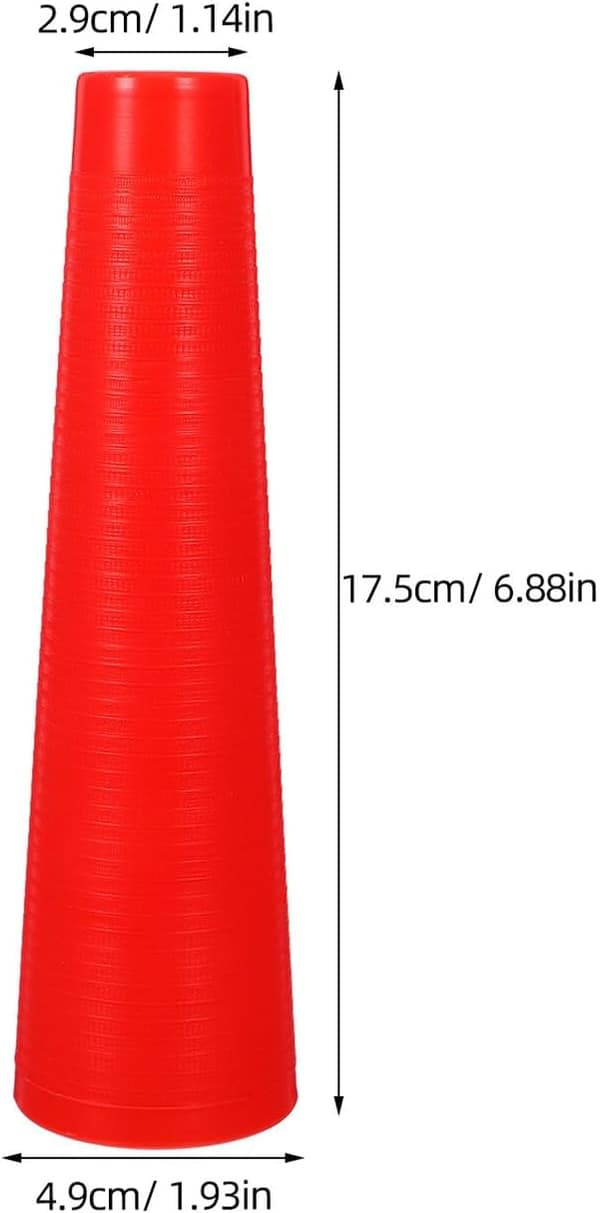 10 stk. røde plastikgarnspoler koniske trådviklere til strikning broderi uldvikling spoler sytilbehør